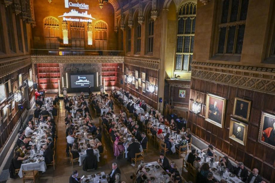 a dinner in a hall 