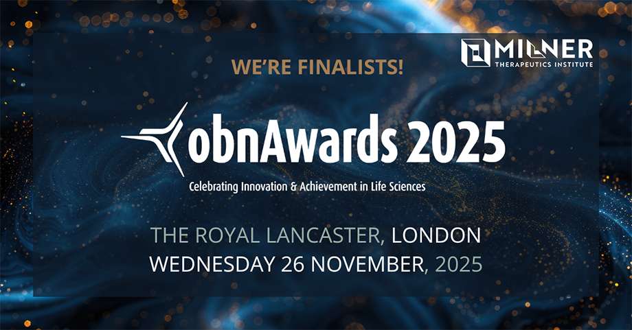 OBN Awards 2025 - Milner Therapeutics Institute are Finalists
