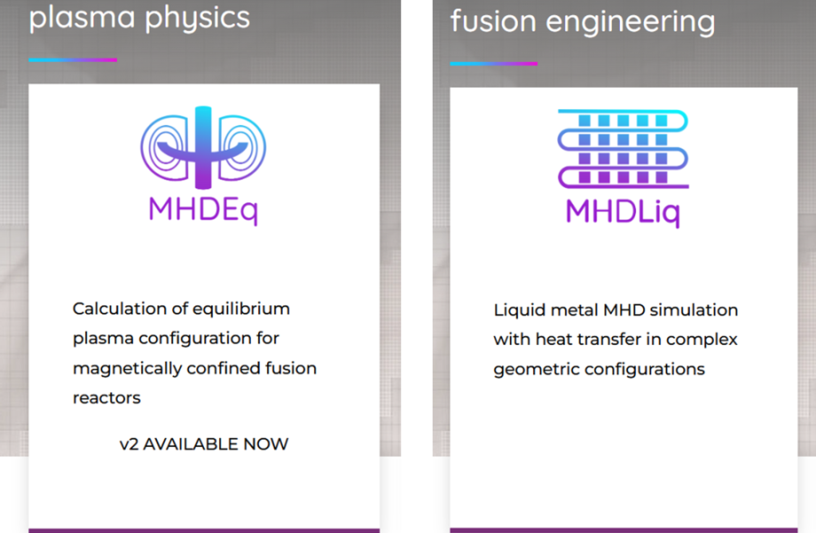 CMP Plasma physics (MHDEq) and fusion engineering (MHDLiq) product descriptions