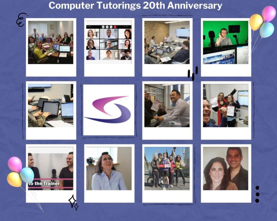 A collage of photos reflecting Computer Tutorings activities over the last 20 years
