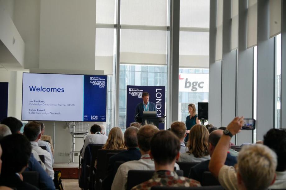 a peron presenting to a room of people 