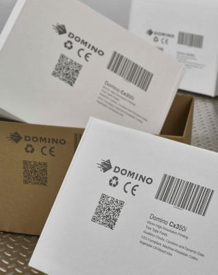 Domino bar coding on boxes with vegetable oil based inks