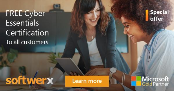 Two women looking at a laptop on Softwerx Cyber Security special offer_banner