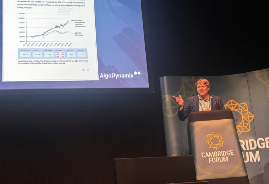  AlgoDynamix Jeremy Sosabowski, PhD at the Cambridge Forum launching their impact fund