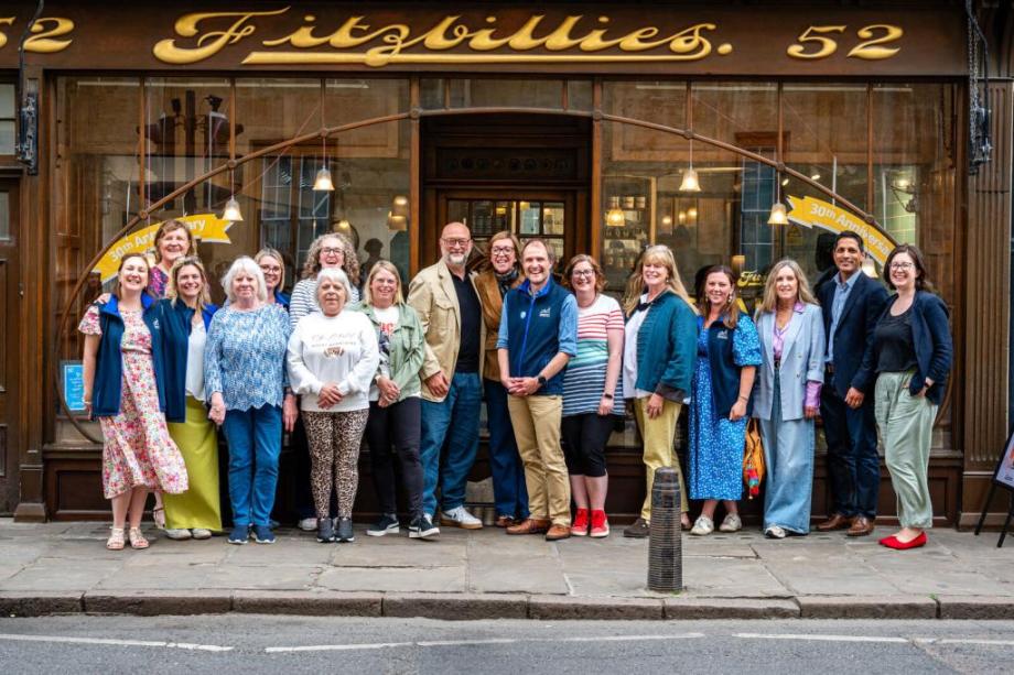 Celebrations at the launch of ACT's 30th birthday launch at Fitzbillies