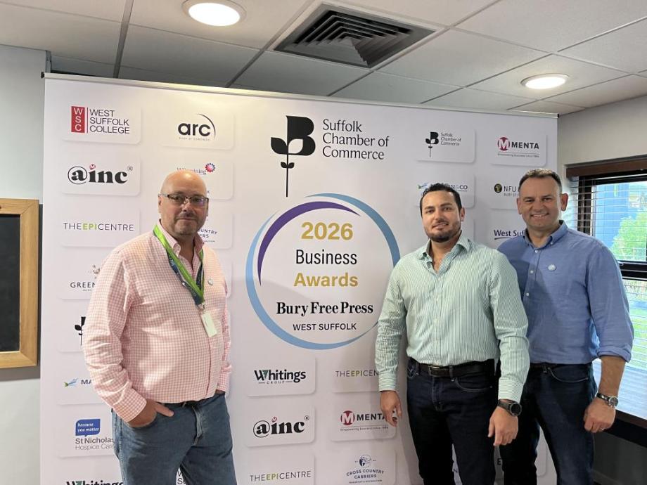 L to R: Gary Jennings, The EpiCentre, Innovation Director, Edward Aspeling and David Fagg of EDR Technology