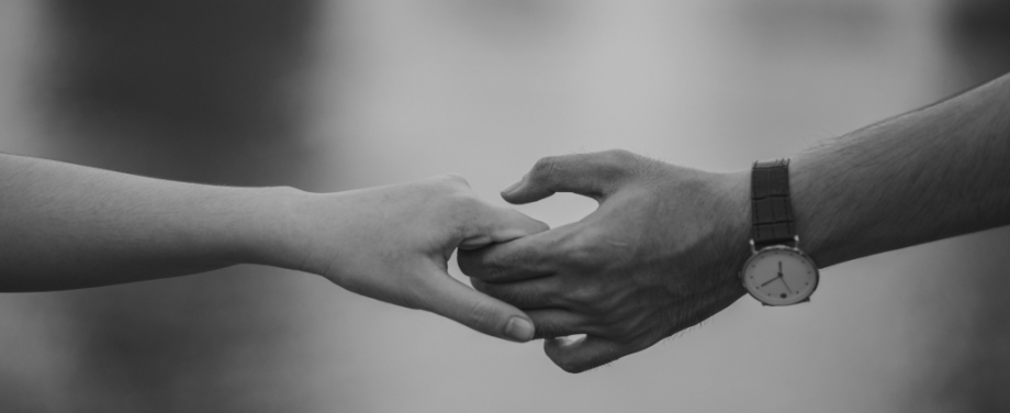 A couple holding hands