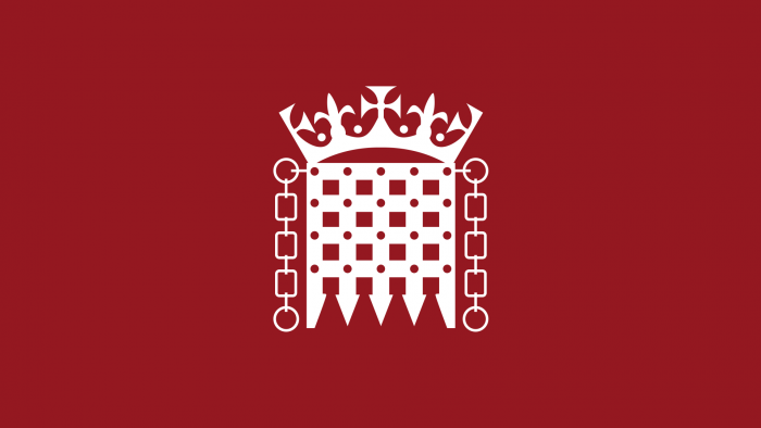 House of Lords shield on red background
