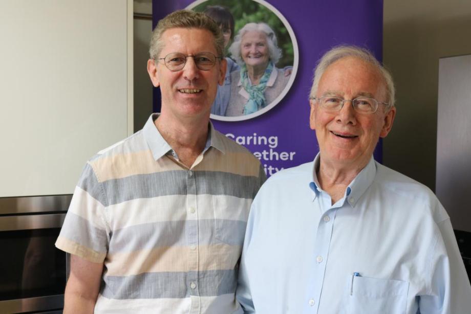 Andrew Glover standing next to Stuart Evans