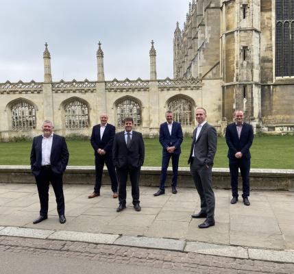 The COEL management team, from left, group CEO Alistair Rumbelow, group operations director Jerry Overhill, group MEP director Dean Powell, group director Neil Cook, group sales and marketing director Barnaby Clark and group FD David Williams. Picture: COEL