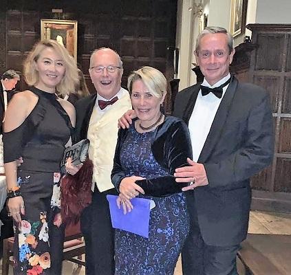 Chartered accountant David Brown  (second left) at an IoD dinner