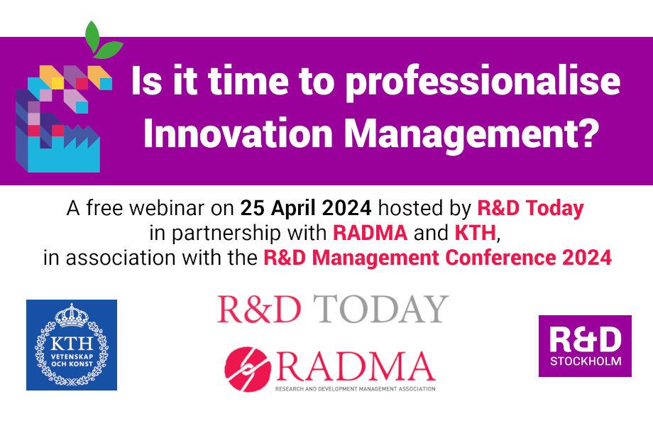 Free webinar 'Is it time to professionalise innovation management?