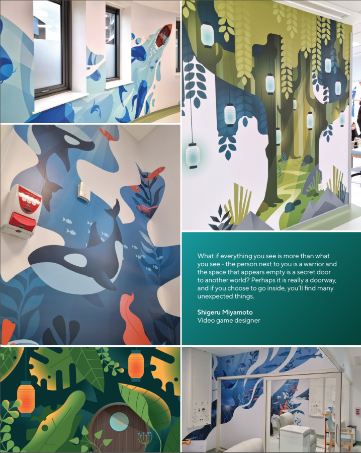 Kingston NHS Art and Creative Environment Design Project including Illustration 