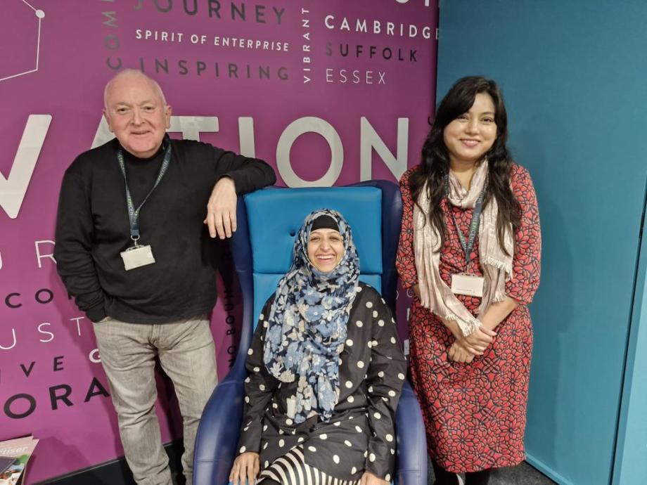 team photo – L>R - Ivan Pinson, Dr Juvaria Syeda, Dr Ruhkshinda Wasif.