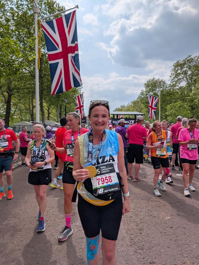 Liza, having run the London Marathon 