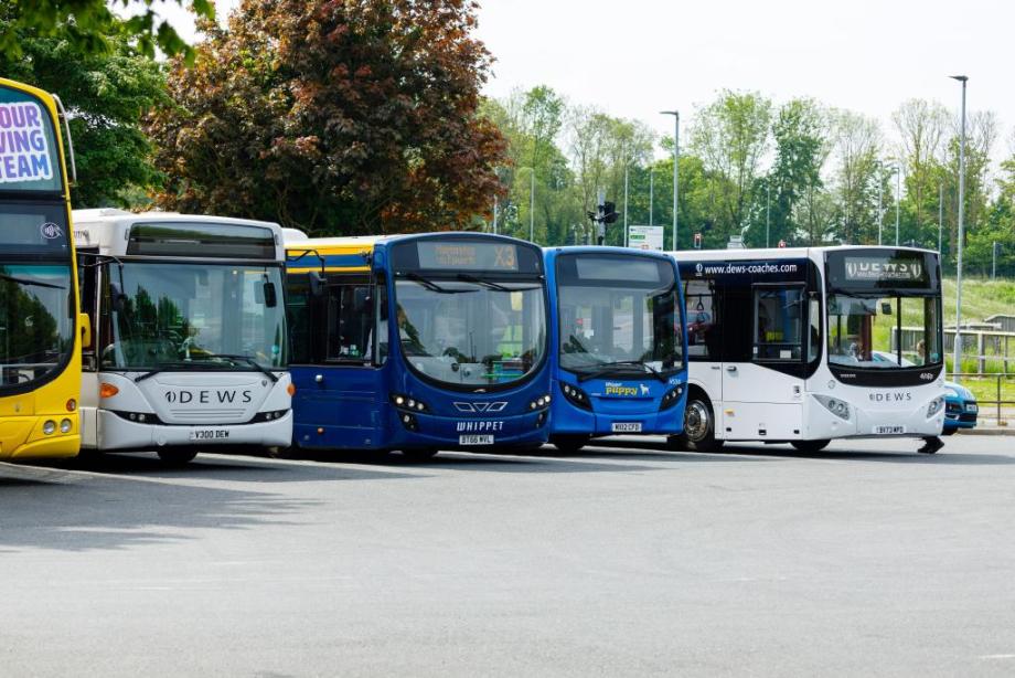 Buses at Huntingdon bus station