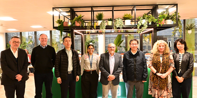 Representatives from Cambridge organisations and the visiting JSAST delegation at the Innovate Cambridge office, following the roundtable exchange hosted at The Glasshouse.