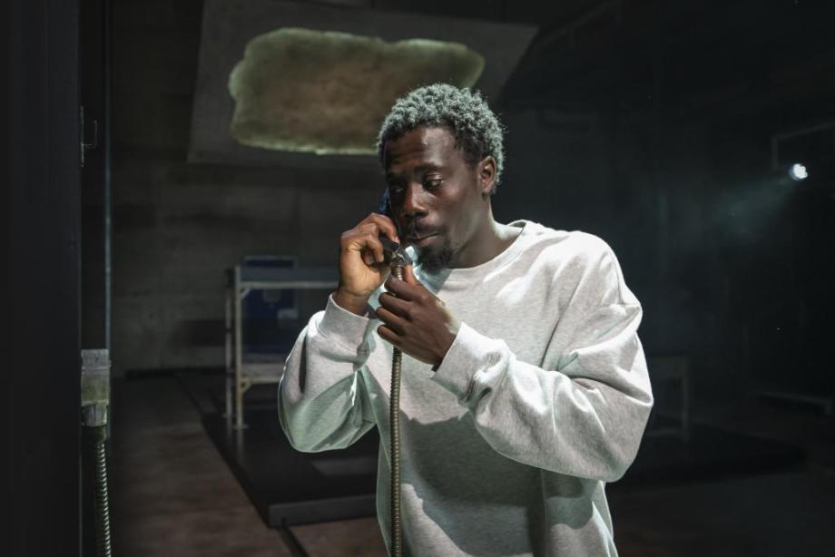 a man on stage