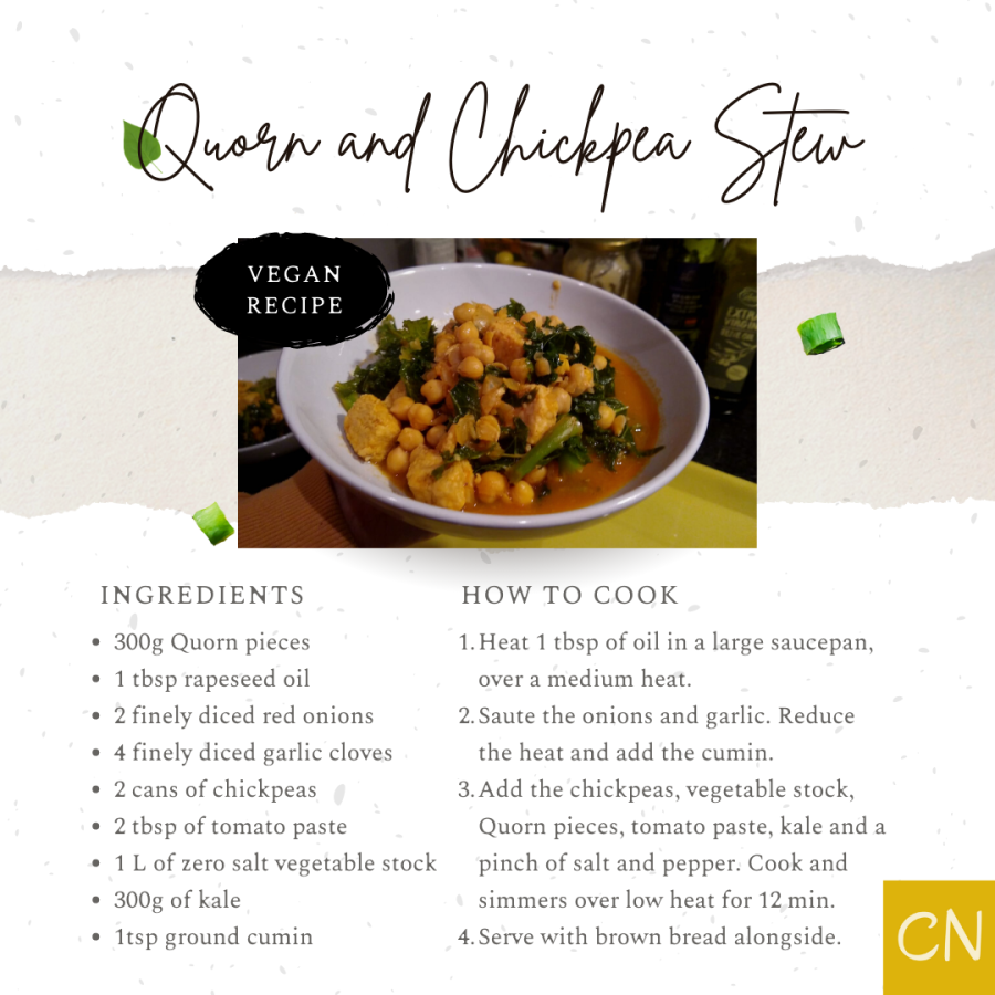 A full recipe for Quorn and Chickpea Stew