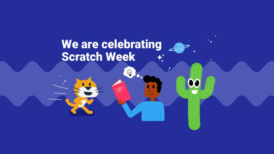 Graphic 'we are celebrating Scratch week'