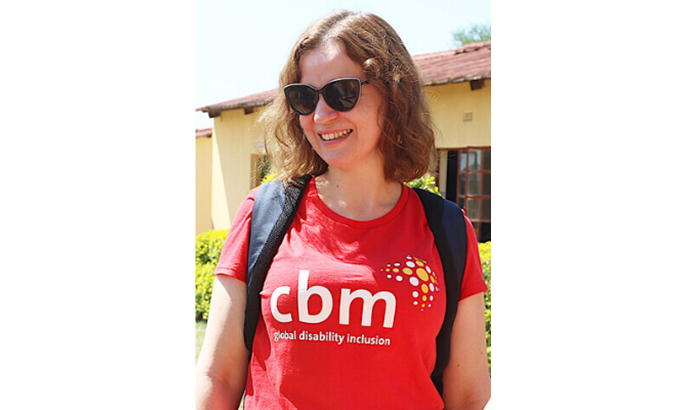 Sarah Bennington in red CBM tshirt