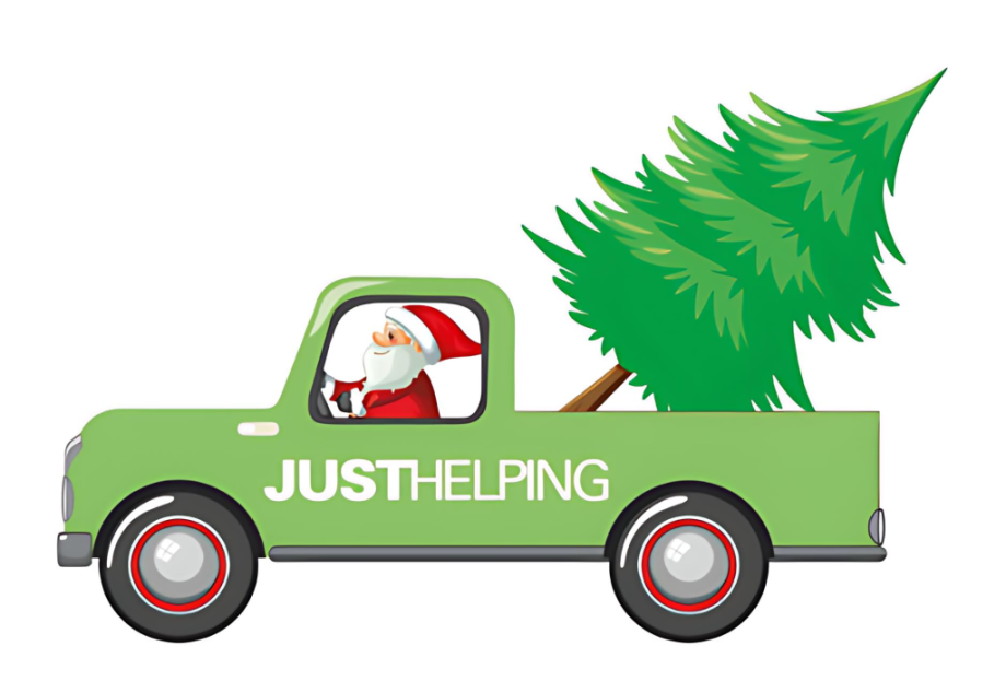 Santa helping with the Arthur Rank Hospice Charity Christmas Tree Recycling 2026