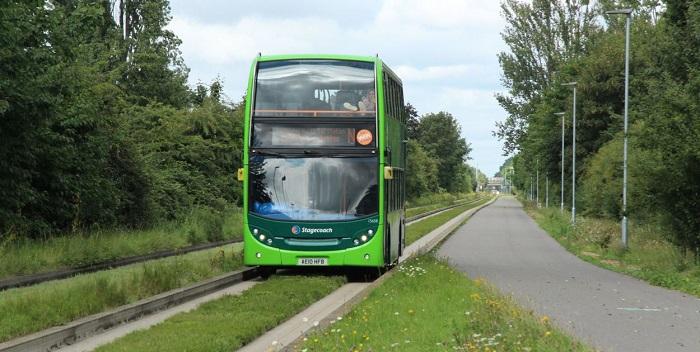 St Ives bus on Guided Busway