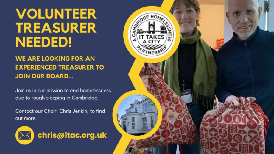 Advert for Volunteer Treasurer 