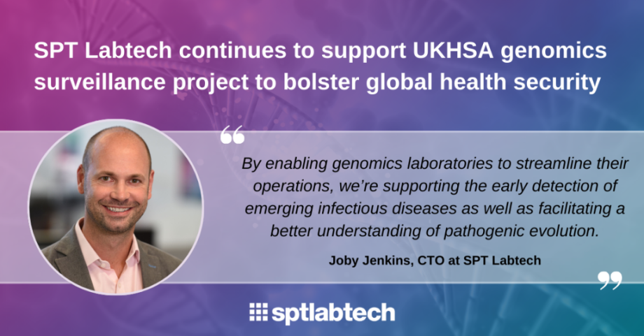 SPT Labtech Continues to Support UKHSA Genomics Surveillance Project to Bolster Global Health Security