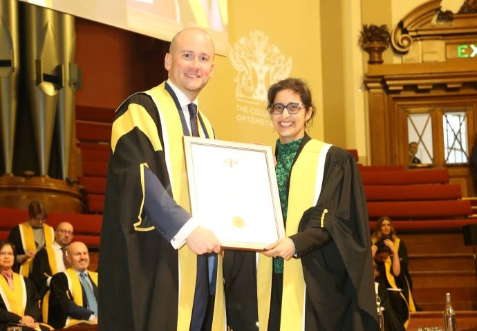 Dr Jasleen Jolly was awarded a Fellowship by the College of Optometrists