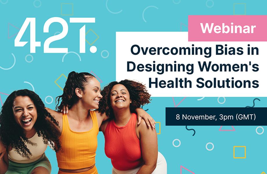 Poster with details and timing for 42 Technology women's health webinar