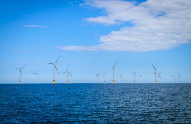 a windfarm on the UK coast