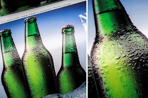 Green bottles printed with Xaar high laydown technology