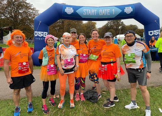 thumbnail_Alzheimer's Research UK Cambridge Half runners, including Sue Strachan (third from left)