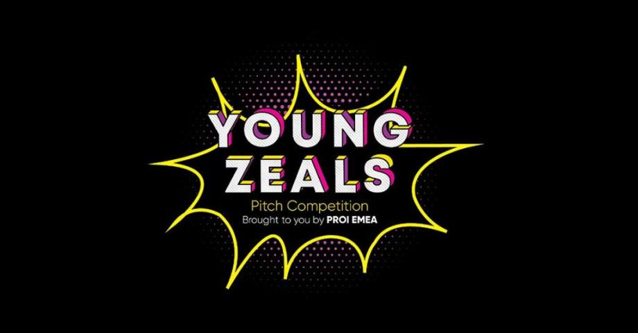 Image of a star shape with 'Young Zeals Pitch Competition' written in
