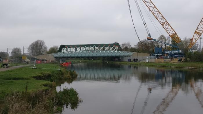 The Abbey Chesterton Bridge is now in place