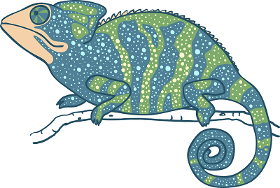 Chameleon illustration/ Image by Анна Куликова from Pixabay