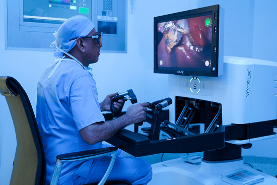 Versius in operatoin_ Versius is being used to perform minimal access surgery (MAS) in several hospitals across the United Arab Emirates (UAE) 