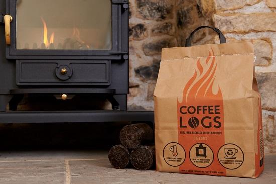 bio-bean coffee logs comne from coffee waste