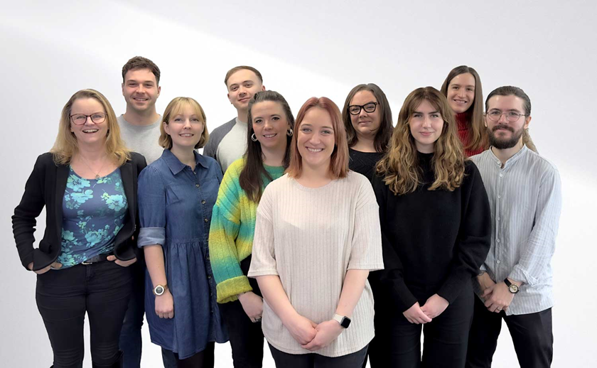 The Conscious Communications’ team with Elle Roberts-Nissen, Head of Events, front and centre