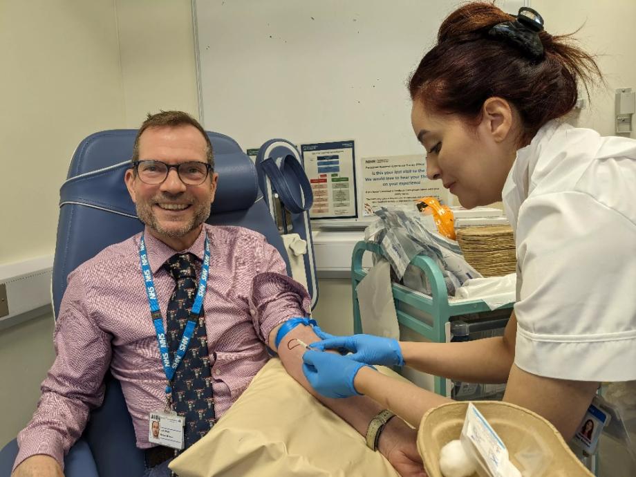 Dr David Black, Medical Director (Development) Sheffield Teaching Hospitals NHS Foundation Trust, volunteered to be recruited to the NIHR BioResource (photo credit: sth.nhs.uk)