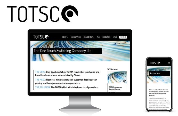 TOTSCo logo, visual branding for website design & build