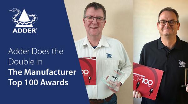 Barry Cathrall and Stuart Mitchell proudly present their Manufacturer Top 100 Awards