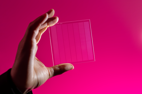 Clinical data from Versius procedures was stored onto a small [75x75mm] proof of concept glass platter,