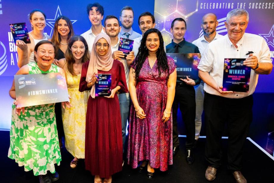 Histopathology team with their awards