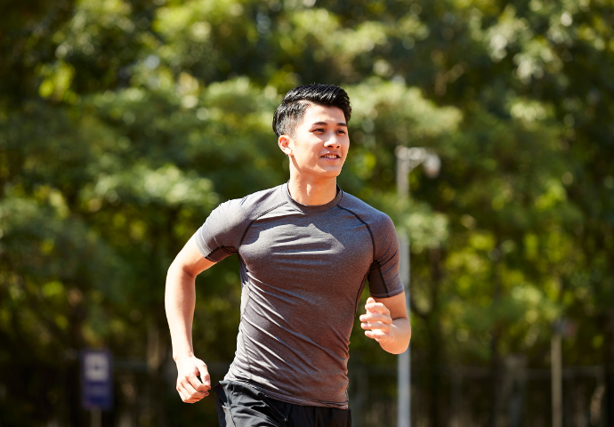 young male running 