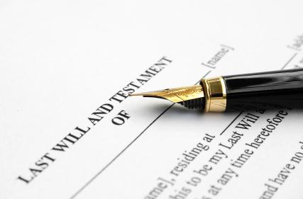 pen on a Will document