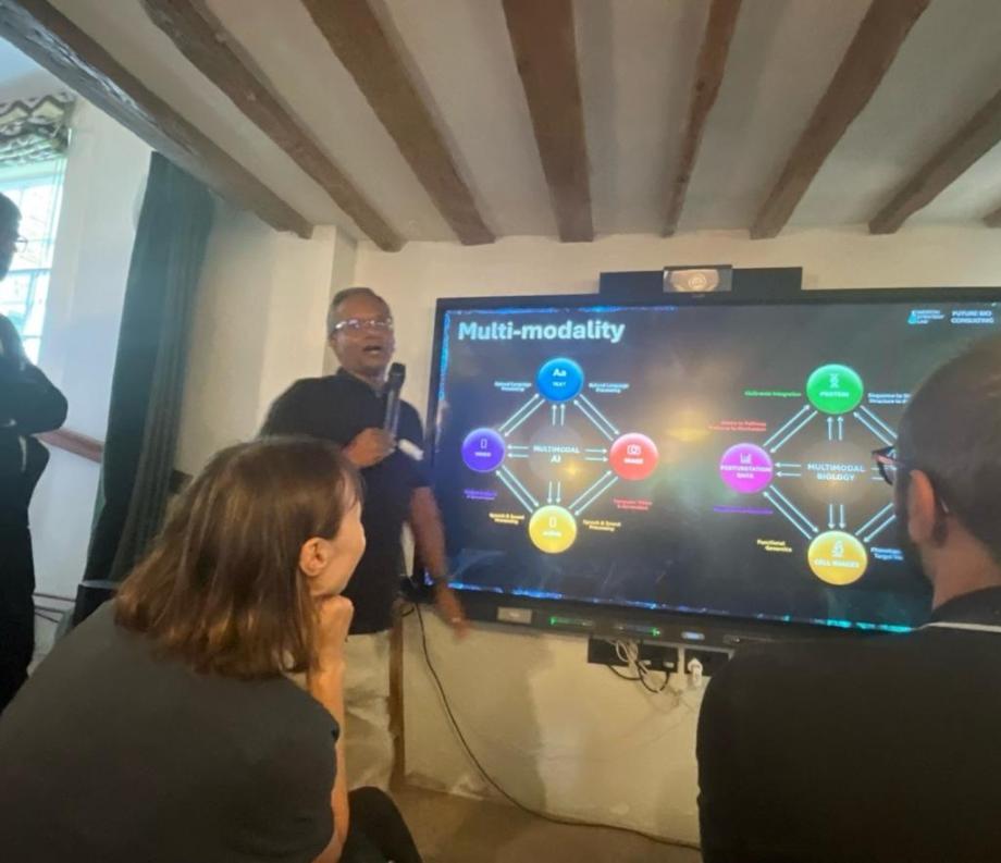 a man presenting