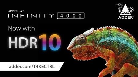 ADDERLink™ INFINITY 4000 Series banner with chameleon image