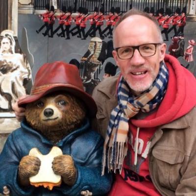 Simon Hall with Paddington Bear